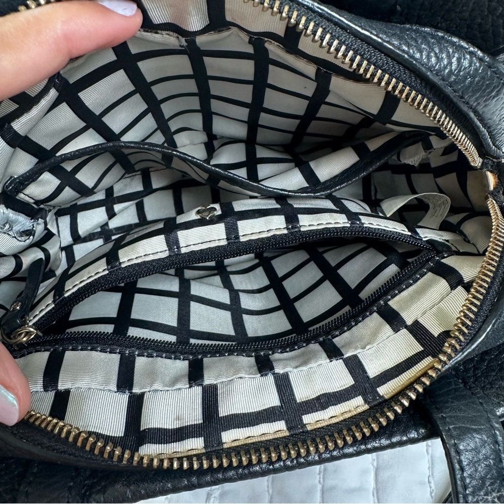 Kate Spade Black and Gold Pebbled Leather Crossbody Bag - Picture 6 of 12